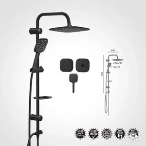 Aqua Jet Black Rain Duş Seti