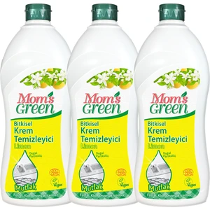 Mom's Green 3'lü Set Bitkisel Krem Temizleyici Mutfak - Limon