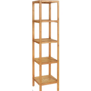 Masif Ahşap  Banyo Dolabı 5 Raf Havluluk 140CM x 35 cm x 35 cm