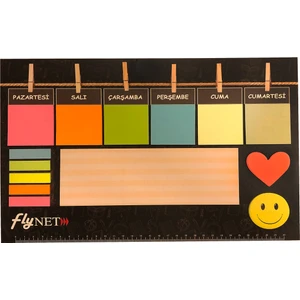 Fly Color Jumbo Haftalık Notluk Planlayıcı Set