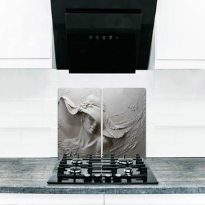 Ocak Arkası Koruyucu Tablo  60 cm x 52 cm 2 Parça 4'lü Ocaklar