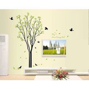 Kt Decoration Ağaç ve Kuşlar Pvc Duvar Sticker