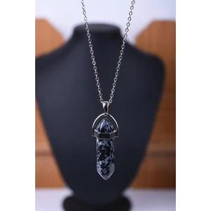Obsidyen Doğal Taş Çivi Kolye TKY0027