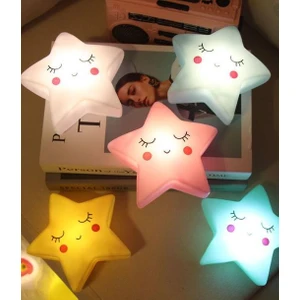 Dekoratif Sevimli Minnoş Yıldız Tasarımlı Gece Lambası Aydınlatma