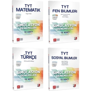 3D Yayınları Çözüm TYT Matematik - Fen - Türkçe - Sosyal Simülasyon Deneme Seti 4