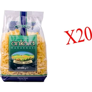 Nuhun Ankara Ankara Vitaminli Yüksük Makarna 500 gr x 20'li Koli