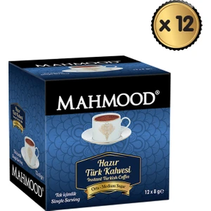 Mahmood Coffee Hazır Türk Kahvesi Orta 8 gr x 12 Paket (1 Koli)