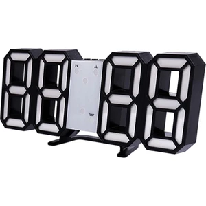3D LED Dijital Alarm ve Termometre Takvim Masa Duvar Saati