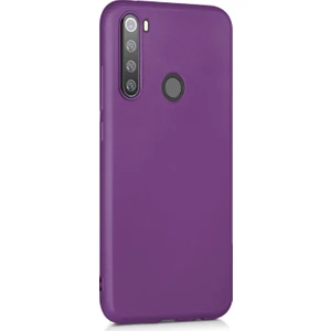 Xiaomi Redmi Note 8 Kılıf Liquid Içi Kadife Tam Koruma Silikon Açık Mor