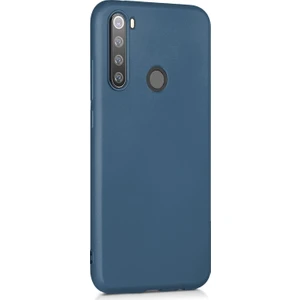 Xiaomi Redmi Note 8 Kılıf Liquid Içi Kadife Tam Koruma Silikon Lacivert