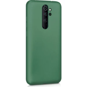 Xiaomi Redmi Note 8 Pro Kılıf Liquid Velvet Içi Kadife Lansman Silikon Yeşil