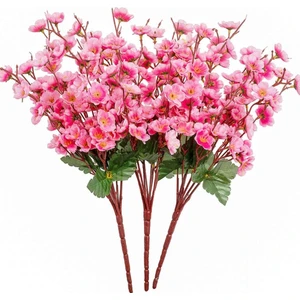 Yapay Çiçek Bahardalı Japon Kiraz Çiçeği 9 Dallı 35CM Pembe 3 Demet