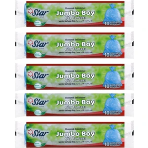 Star Plus Çöp Torbası Jumbo Boy - 5'li Paket - 80 X110 cm