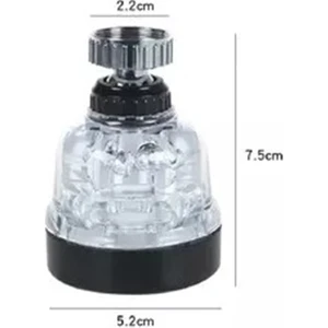 İndirim Kap Şeffaf Tasarruflu Oynar Başlık Tazyikli Eviye Musluk Spiral Batarya Ucu 3 Fonksiyonlu Musluk Başlığı