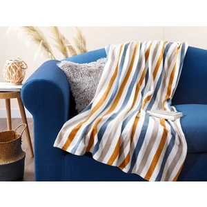 English Home Stripe Polar Tv Battaniye 120x170 cm Hardal