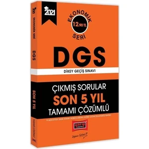 Yargı Yayınevi 2021 DGS Son 5 Yıl Tamamı Çözümlü Çıkmış Sorular Ekonomik Seri