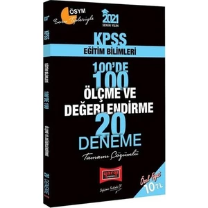 Yargı Yayınevi 2021 KPSS Eğitim Bilimleri 100'de 100 Ölçme ve Değerlendirme Tamamı Çözümlü 20 Deneme