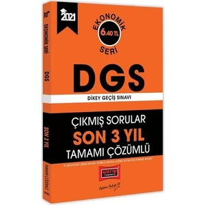 Yargı Yayınevi 2021 DGS Son 3 Yıl Tamamı Çözümlü Çıkmış Sorular Ekonomik Seri