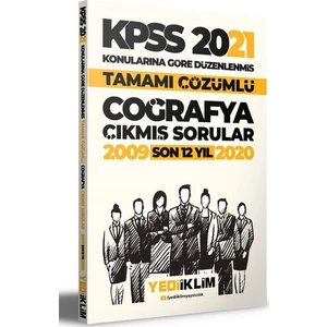 Yediiklim Yayınları 2021 KPSS Genel Kültür Coğrafya Konularına Göre Tamamı Çözümlü Çıkmış Sorular (Son 12 Yıl)