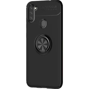 Hesaplı Dünya Samsung Galaxy M11 Kılıf M115 Selfie Yüzüklü Esnek Silikon Rvl