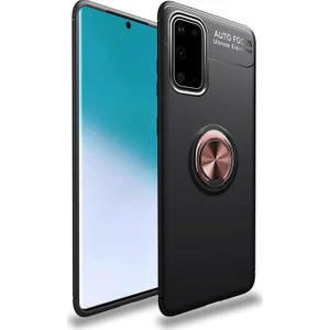 Hesaplı Dünya Samsung Galaxy S20 Kılıf Selfie Yüzüklü Standlı Silikon Rvl