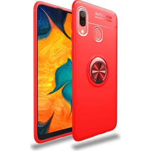 Hesaplı Dünya Samsung Galaxy A20S Kılıf A207 Selfie Yüzüklü Stand Silikon Rvl