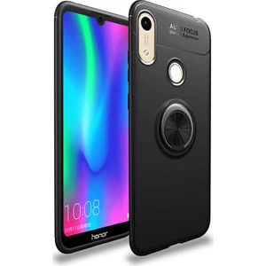 Hesaplı Dünya Huawei Y6 2019 Kılıf Selfie Yüzüklü Tutuculu Esnek Silikon Rvl
