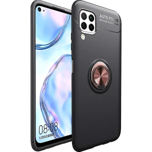 Hesaplı Dünya Huawei P40 Lite Kılıf Selfie Yüzüklü Tutuculu Esnek Silikon Rvl