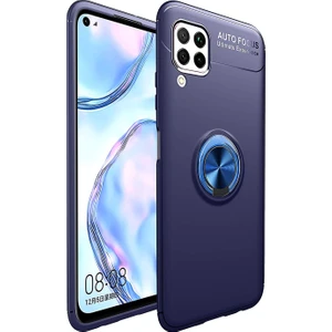 Hesaplı Dünya Huawei P40 Lite Kılıf Selfie Yüzüklü Tutuculu Esnek Silikon Rvl