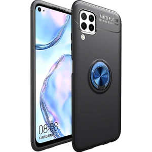 Hesaplı Dünya Huawei P40 Lite Kılıf Selfie Yüzüklü Tutuculu Esnek Silikon Rvl