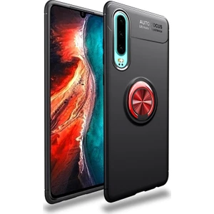 Hesaplı Dünya Huawei P30 Kılıf Selfie Yüzüklü Tutuculu Esnek Silikon Rvl