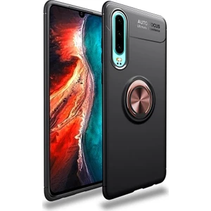Hesaplı Dünya Huawei P30 Kılıf Selfie Yüzüklü Tutuculu Esnek Silikon Rvl