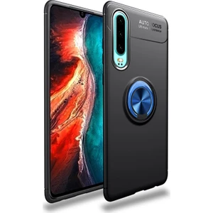Hesaplı Dünya Huawei P30 Kılıf Selfie Yüzüklü Tutuculu Esnek Silikon Rvl