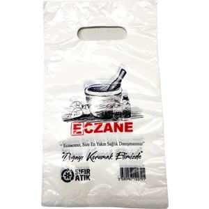 Baskılı Eczane Poşeti 16 x 26 cm 2000'li
