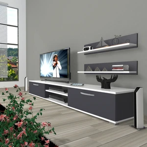 Eko 4 Mdf DVD Tv Ünitesi Tv Sehpası Beyaz Antrasit