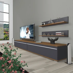 Eko 4 Mdf Std Tv Ünitesi Tv Sehpası Ceviz Antrasit