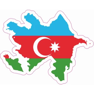 Sticker Atölyesi Azerbaycan Bayrak Sticker