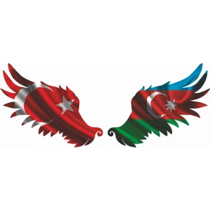 Sticker Atölyesi Türkiye Azerbaycan Bayrak Sticker