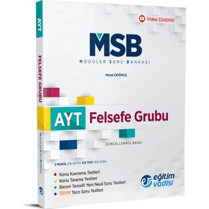 Eğitim Vadisi Yayınları AYT Felsefe Modüler Soru Bankası Video Çözümlü