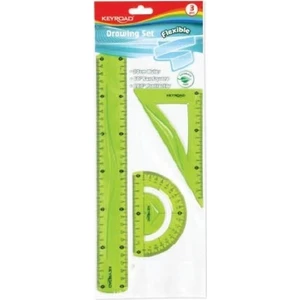 Esnek Çizim Seti Flexible KR971417 Cetvel İletki Gönye Yeşil