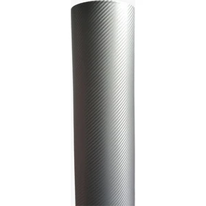 Gri Karbon Folyo 3D Hava Kanallı Araç Kaplama Folyosu 152 cm x 20 cm