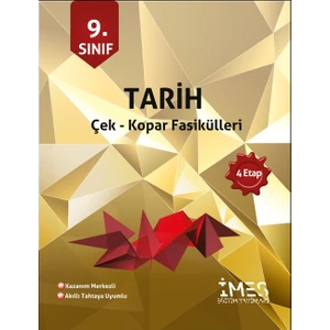 İmes Eğitim Yayınları 9. Sınıf Tarih 4 Etap Soru Bankası Çek Kopar Fasikülleri