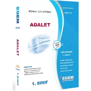 Egem Eğitim Yayınları AÖF Adalet 1. Sınıf 1. Yarıyıl Bahar Dönemi