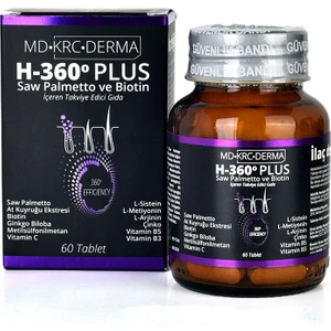 Hair 360 Plus Saw Palmetto ve Biotin 60 Tablet