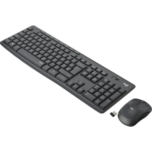 MK295 Sessiz Kablosuz Türkçe Klavye Mouse Seti - Siyah