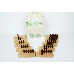 Ahşap Ürün Ahşap Sayı Çubukları (Montessori - %100 Doğal) - Eğitici Oyuncak