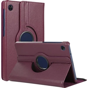 Huawei Matepad T8 8'' Kılıf 360 Rotating Stand Deri Mor