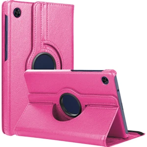 Huawei Matepad T8 8'' Kılıf 360 Rotating Stand Deri Pembe