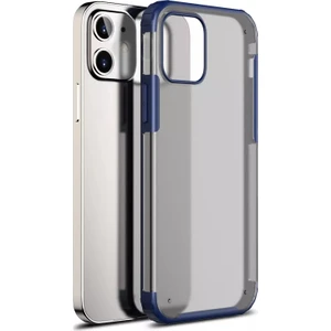 Apple iPhone 12 Kılıf Frosted Frame Lacivert