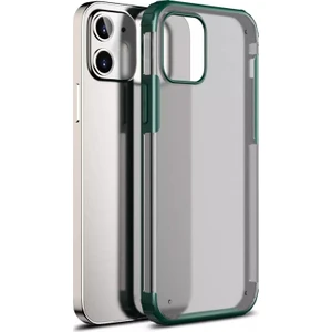 Apple iPhone 12 Kılıf Frosted Frame Yeşil